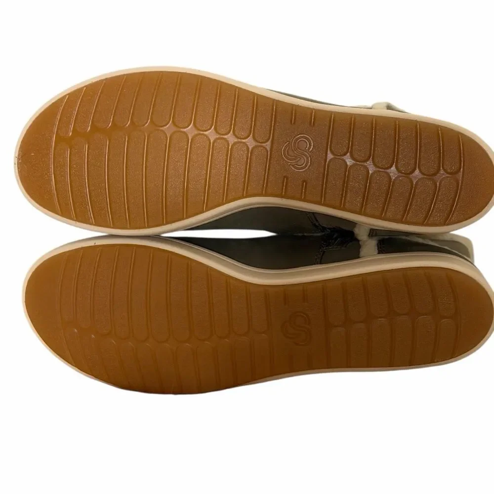 Cloud Steppers Clarks Ankle Boots Step Glow Rose Olive Taupe 10 NIB